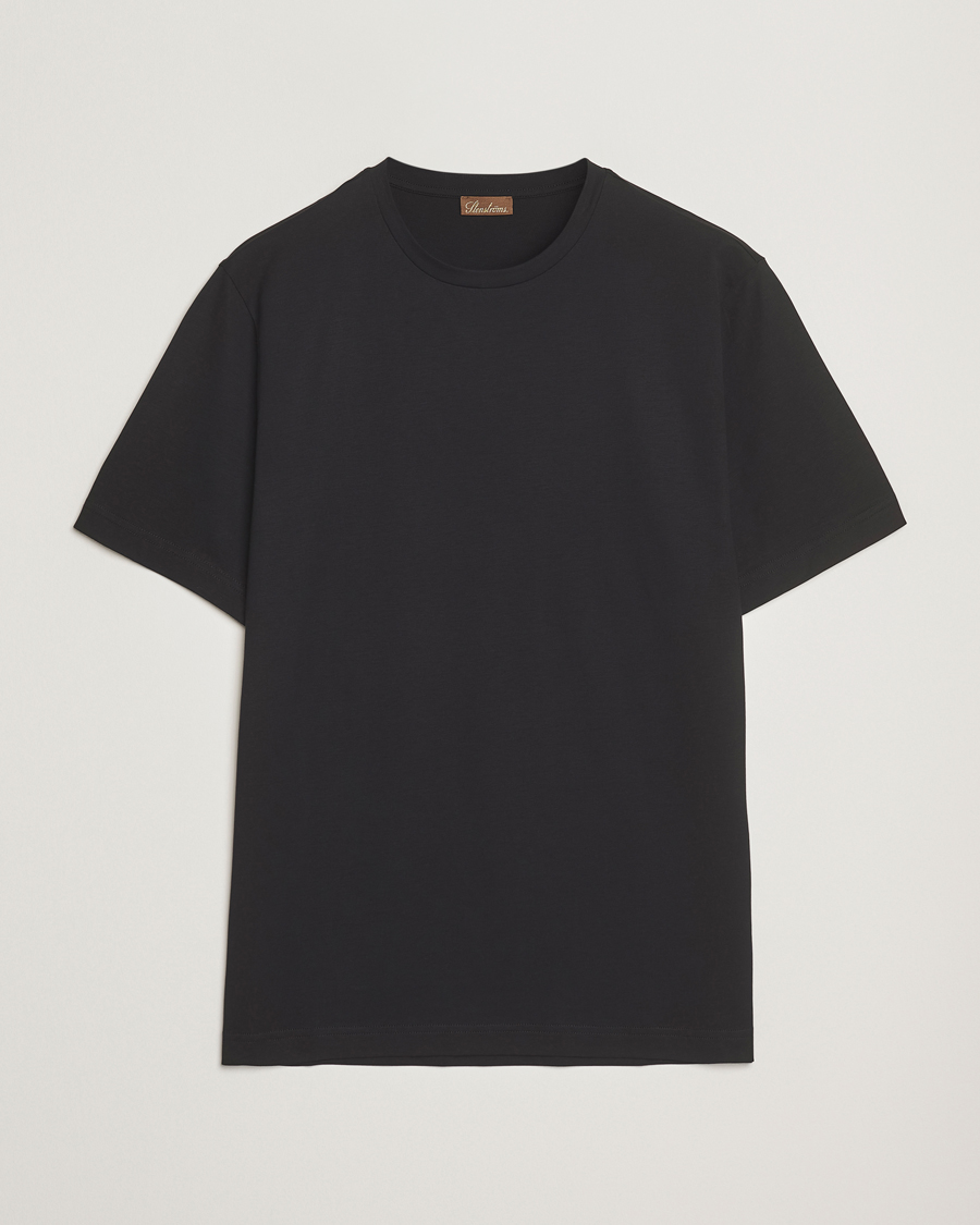 Hombres | Camisetas | Stenströms | Supima Cotton T-Shirt Black