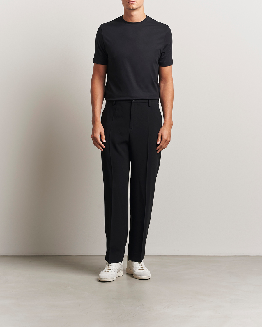 Hombres | Camisetas | Stenströms | Supima Cotton T-Shirt Black
