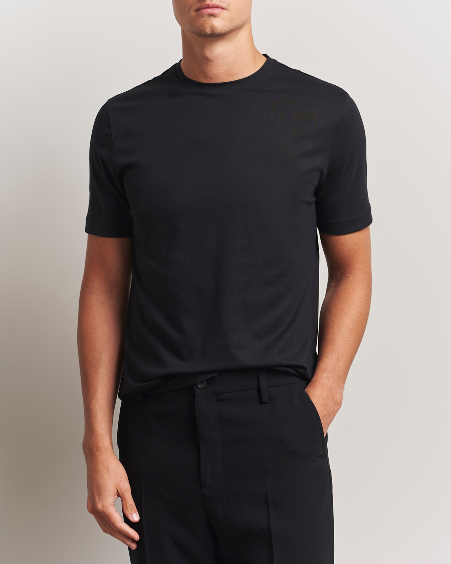 Hombres | Camisetas | Stenströms | Supima Cotton T-Shirt Black
