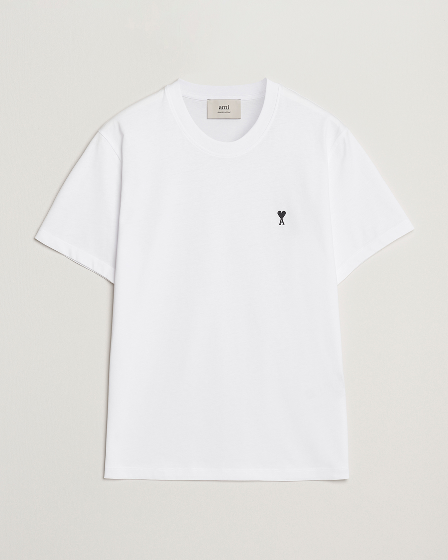 Hombres | Camisetas | AMI | Contrast Heart Logo T-Shirt White