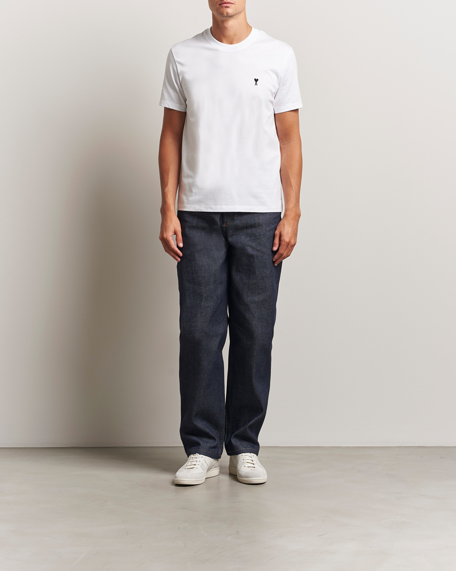 Hombres | Camisetas | AMI | Contrast Heart Logo T-Shirt White