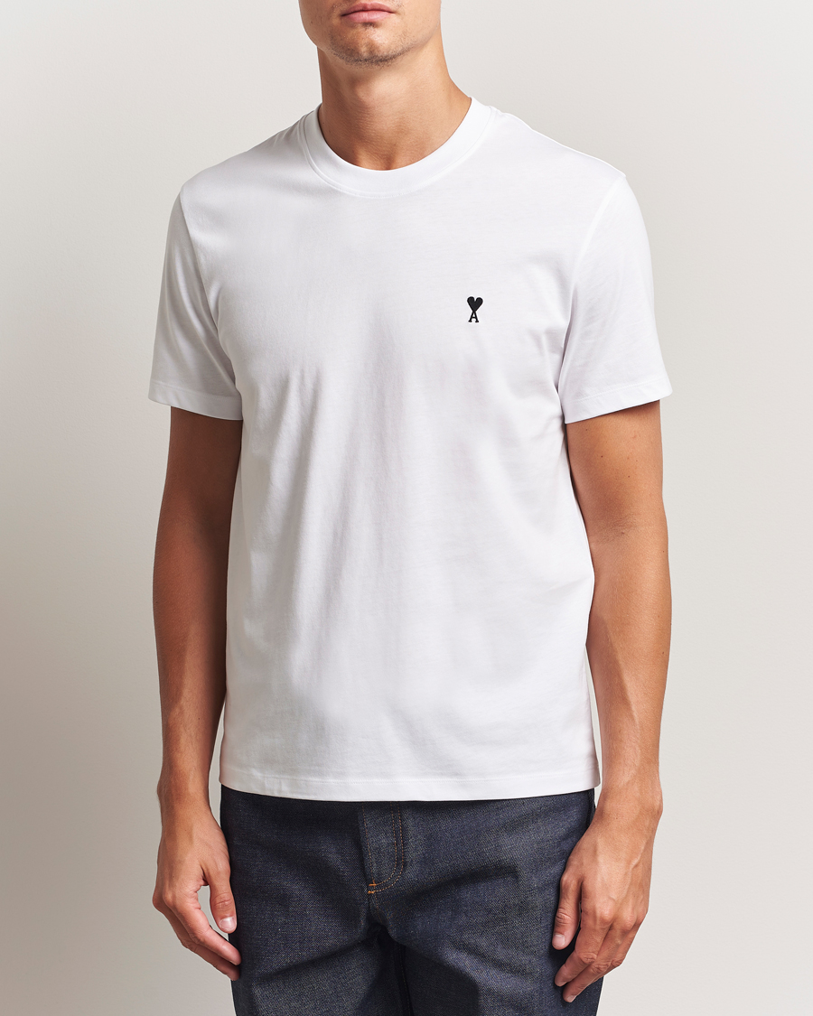 Hombres | Camisetas | AMI | Contrast Heart Logo T-Shirt White