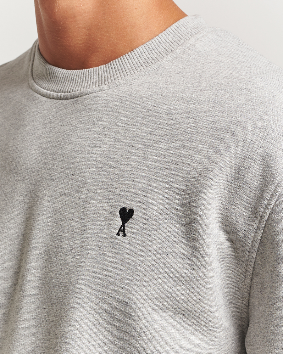 Hombres | Jerséis y prendas de punto | AMI | Black Heart Logo Sweatshirt Grey Heather