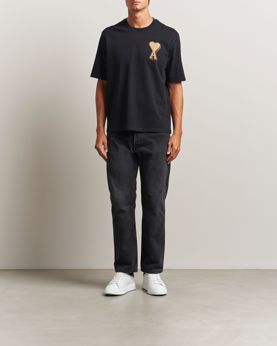 Hombres | Camisetas | AMI | Patch Heart T-Shirt Black