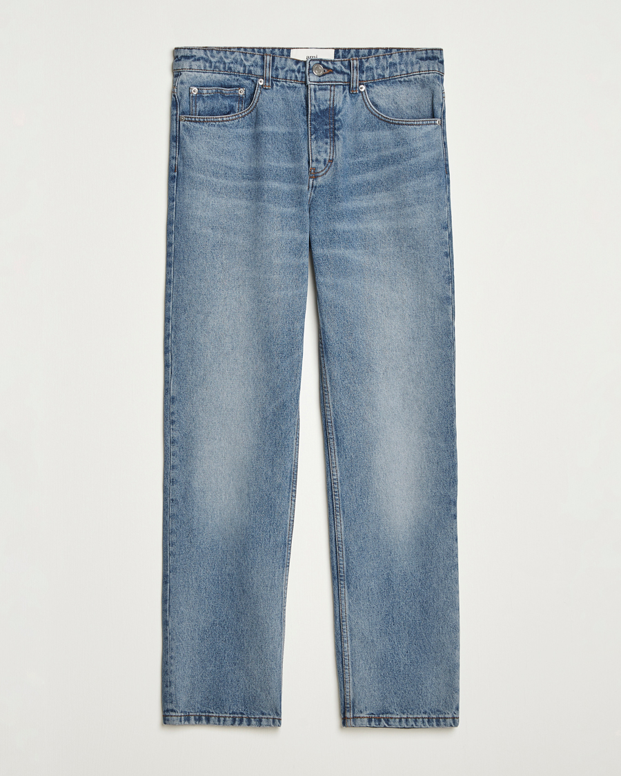 Hombres | Pantalones | AMI | Classic Fit Jeans Used Blue