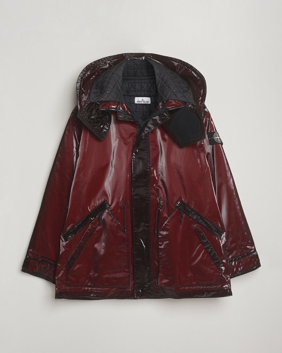 Hombres | Abrigos y chaquetas | Stone Island | Short Ripstop Detachable Inner Parka Burgundy