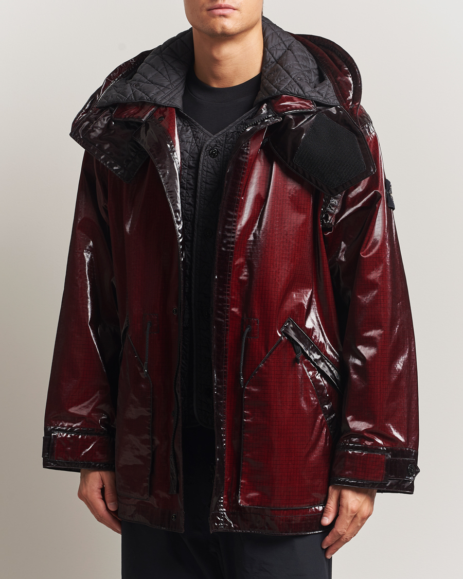 Hombres | Abrigos y chaquetas | Stone Island | Short Ripstop Detachable Inner Parka Burgundy