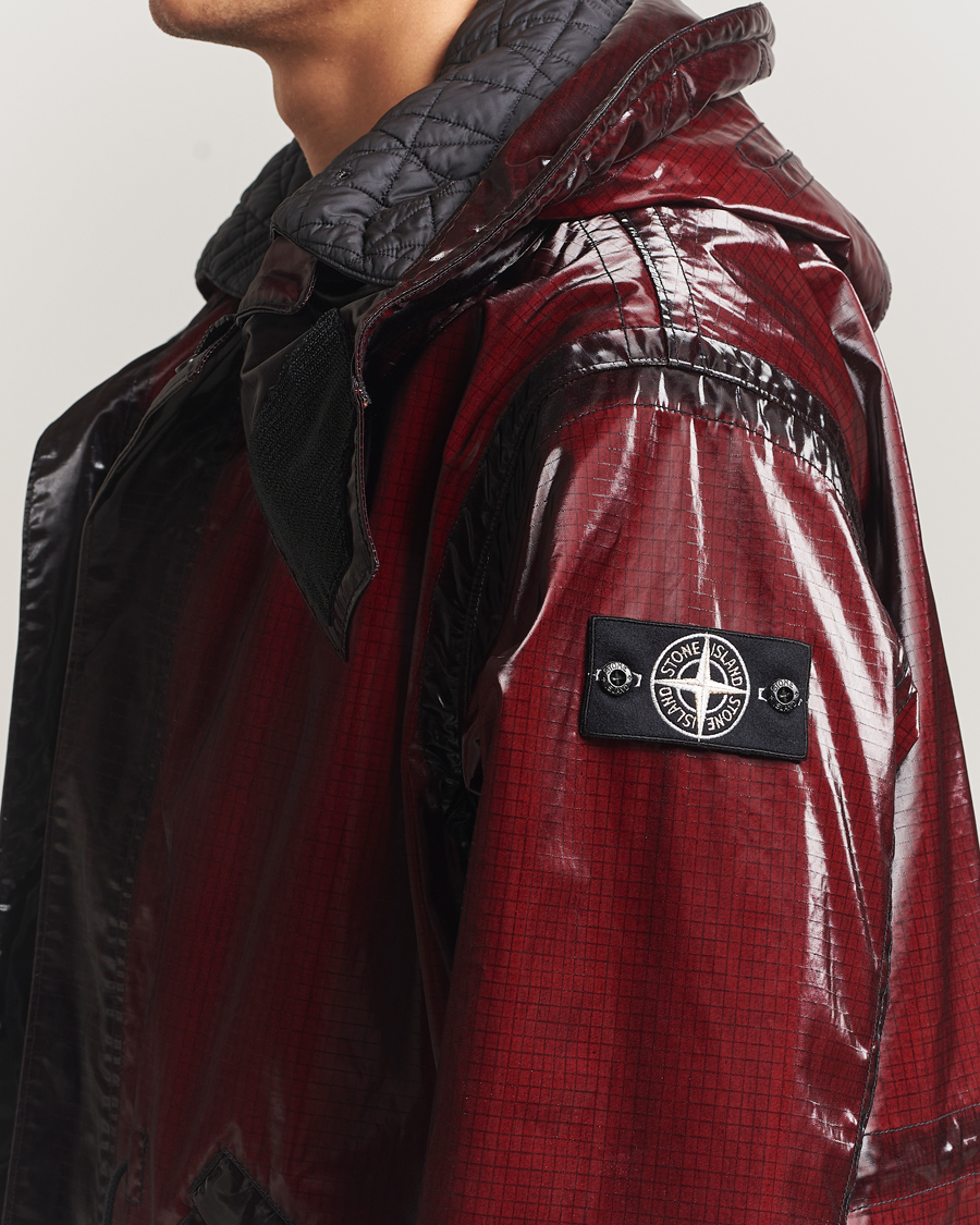 Hombres | Abrigos y chaquetas | Stone Island | Short Ripstop Detachable Inner Parka Burgundy