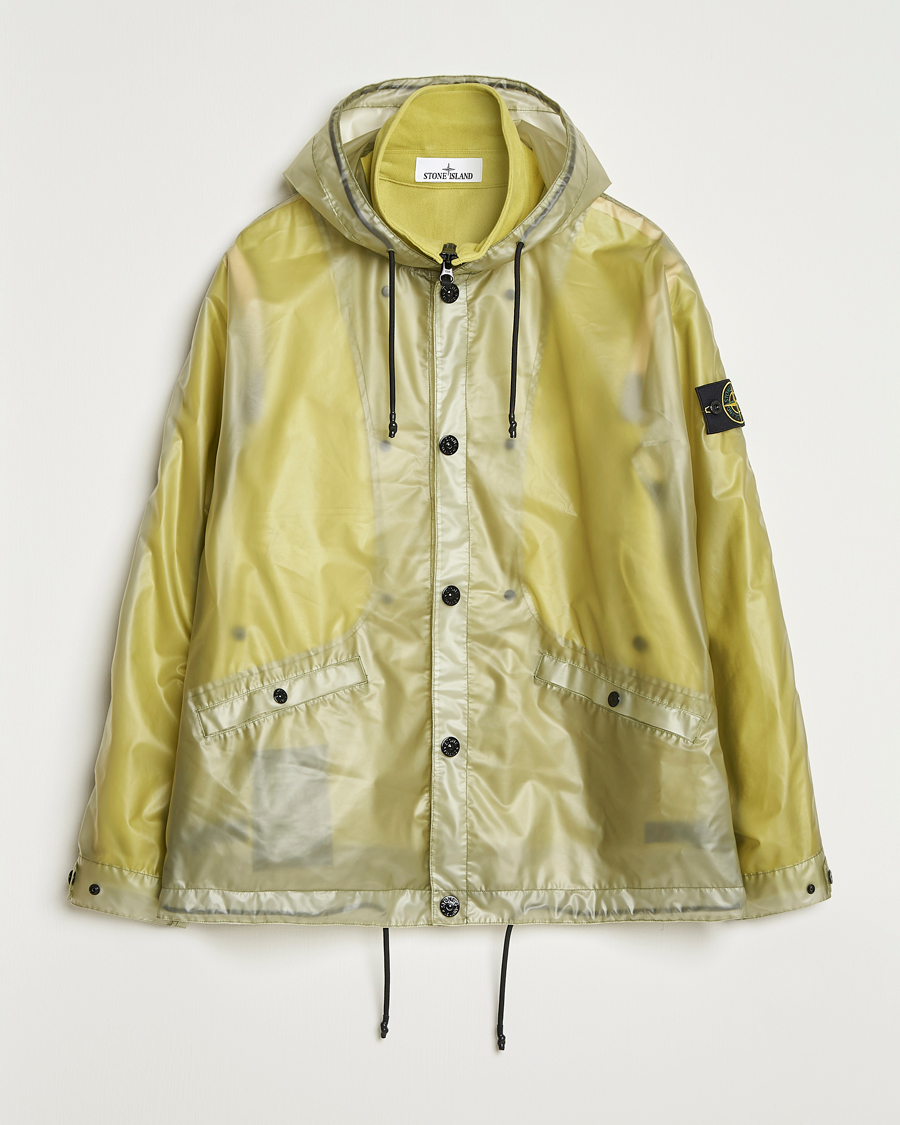 Hombres | Abrigos y chaquetas | Stone Island | Translusent Cover Moleskin Short Parka Green