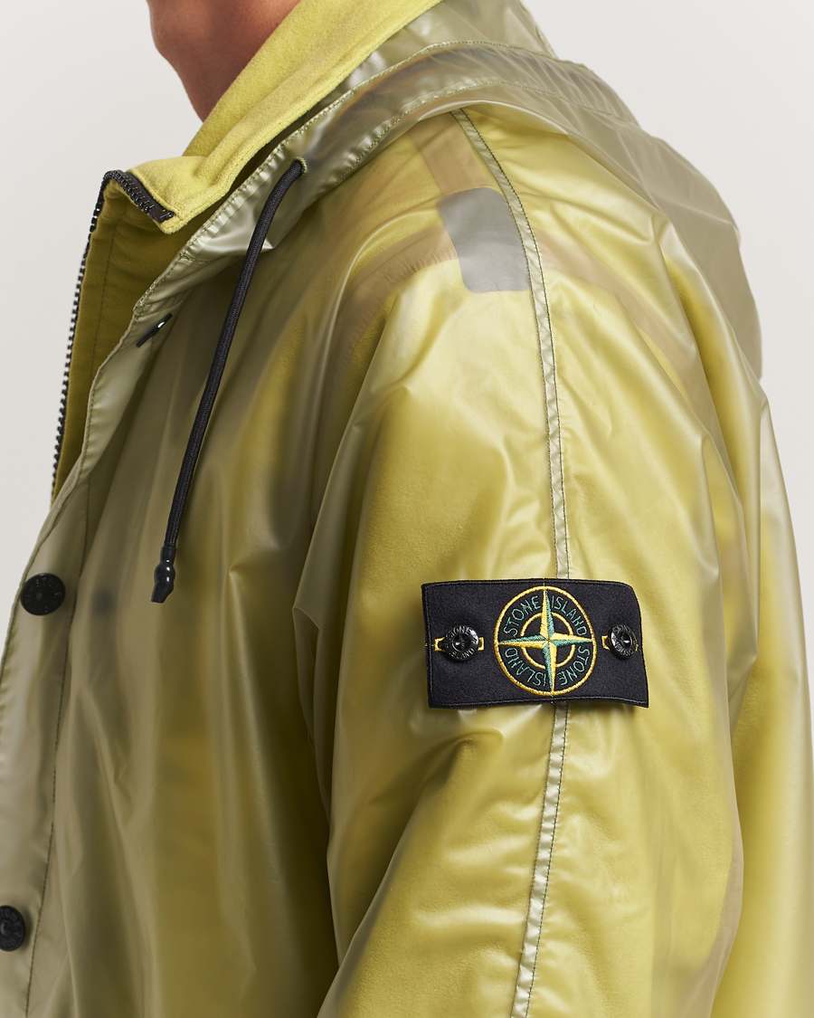 Hombres | Abrigos y chaquetas | Stone Island | Translusent Cover Moleskin Short Parka Green