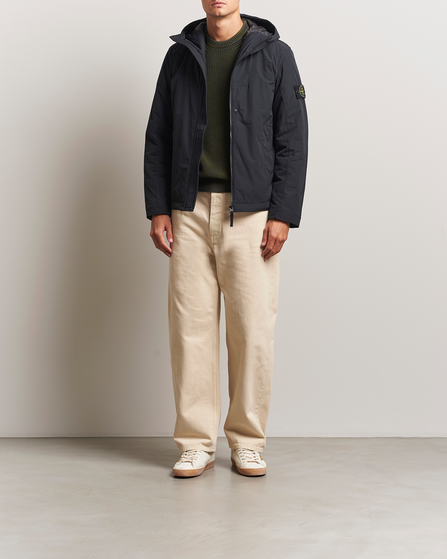 Hombres | Abrigos y chaquetas | Stone Island | Micro Twill Primaloft Padded Hood Jacket Black