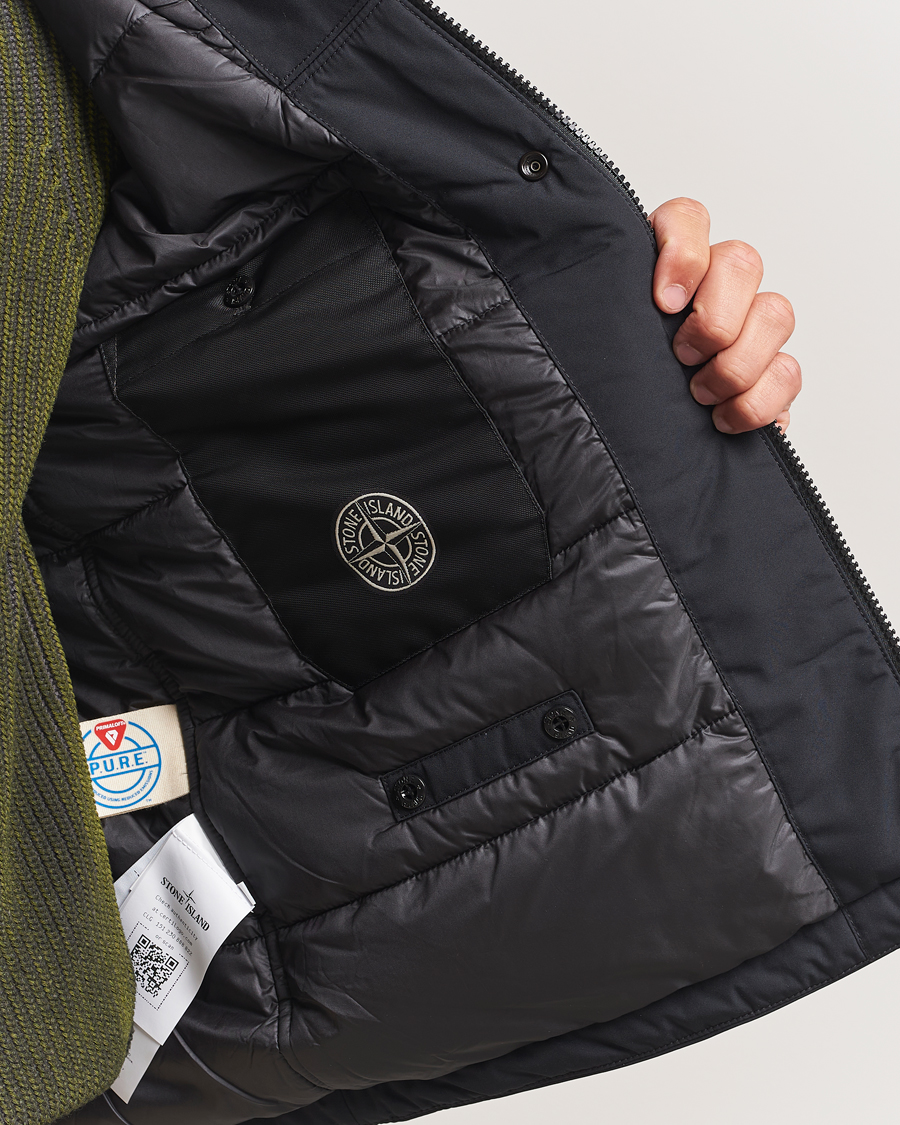 Hombres | Abrigos y chaquetas | Stone Island | Micro Twill Primaloft Padded Hood Jacket Black