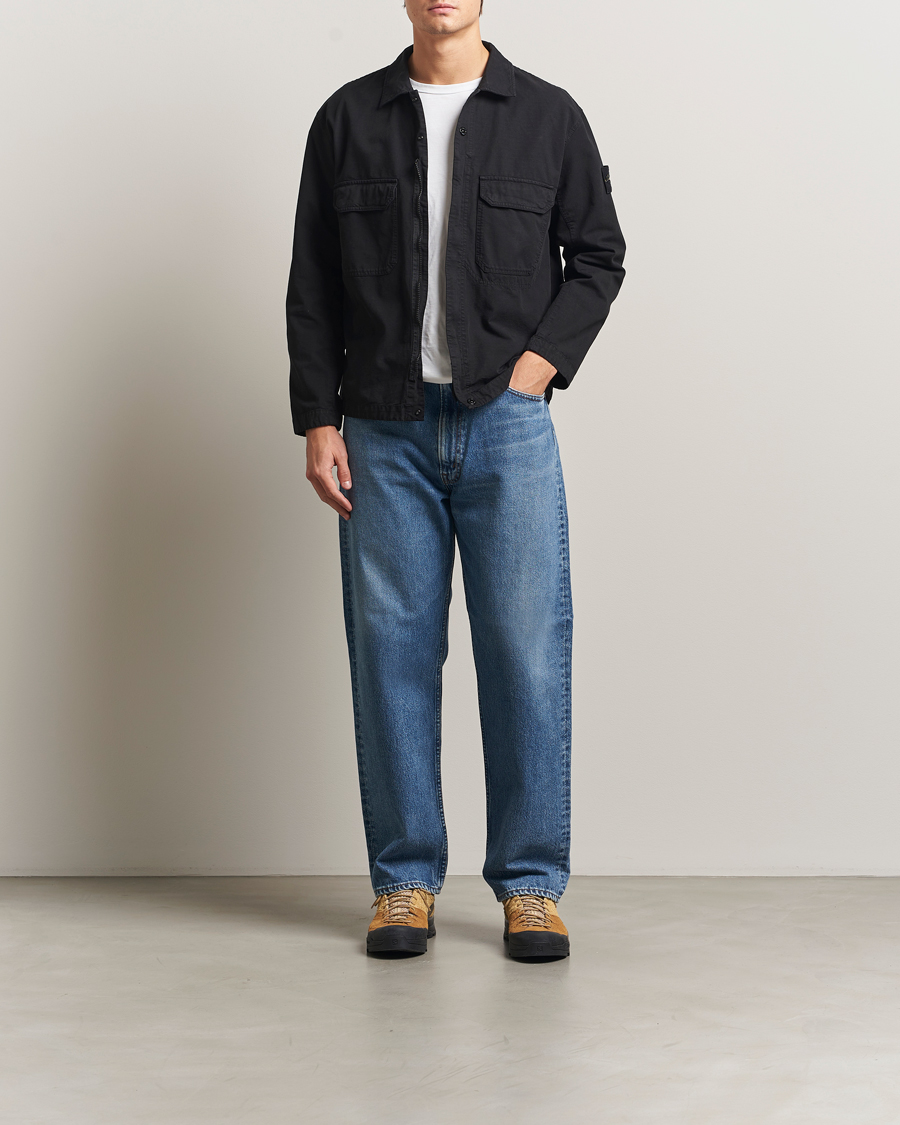 Hombres | Camisas | Stone Island | Organic Cotton Ripstop Overshirt Black