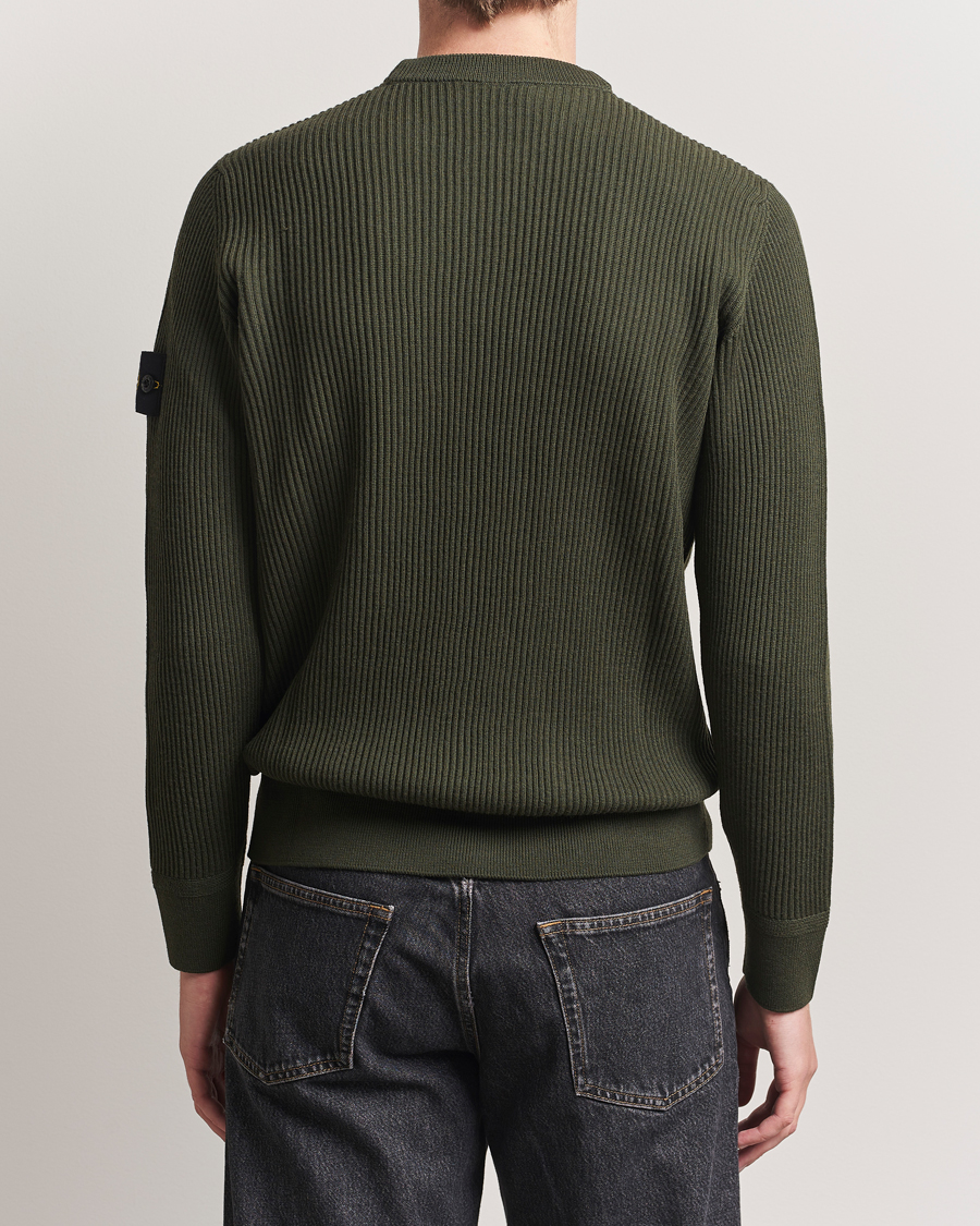 Hombres | Jerséis y prendas de punto | Stone Island | Full Rib Crewneck Military Green