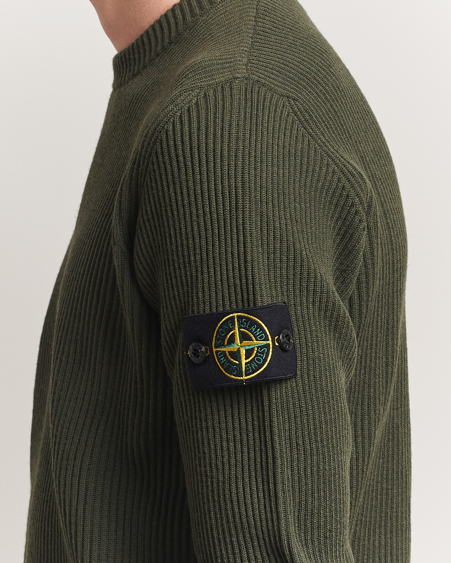 Hombres | Jerséis y prendas de punto | Stone Island | Full Rib Crewneck Military Green
