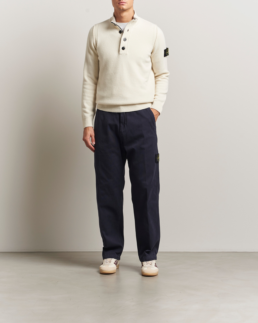 Hombres | Pantalones | Stone Island | Panama Cotton Old Effect Trousers Ink