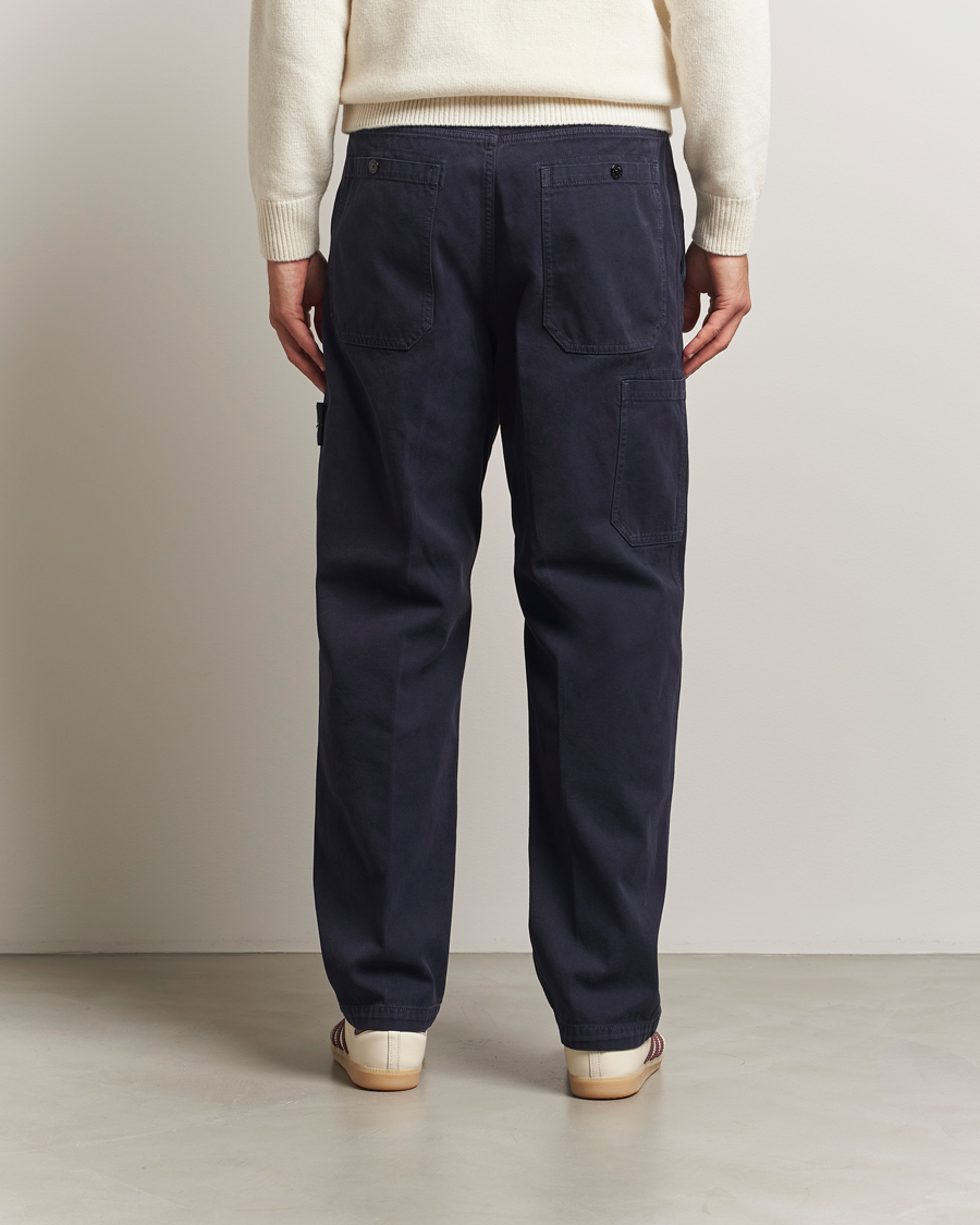 Hombres | Pantalones | Stone Island | Panama Cotton Old Effect Trousers Ink