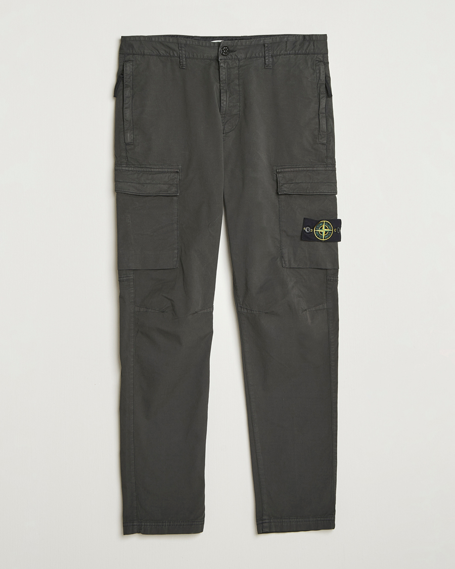 Hombres | Pantalones | Stone Island | Supima Cotton Stretch Cargo Trousers Lead Grey
