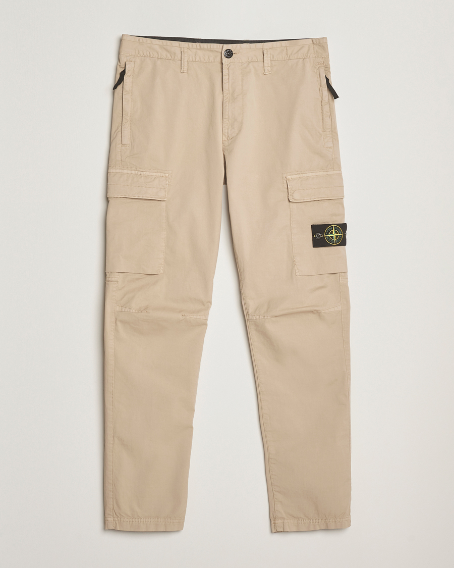 Hombres | Pantalones | Stone Island | Supima Cotton Stretch Cargo Trousers Desert