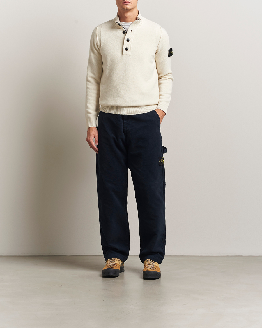 Hombres | Pantalones | Stone Island | Cotton Moleskin Trousers Navy