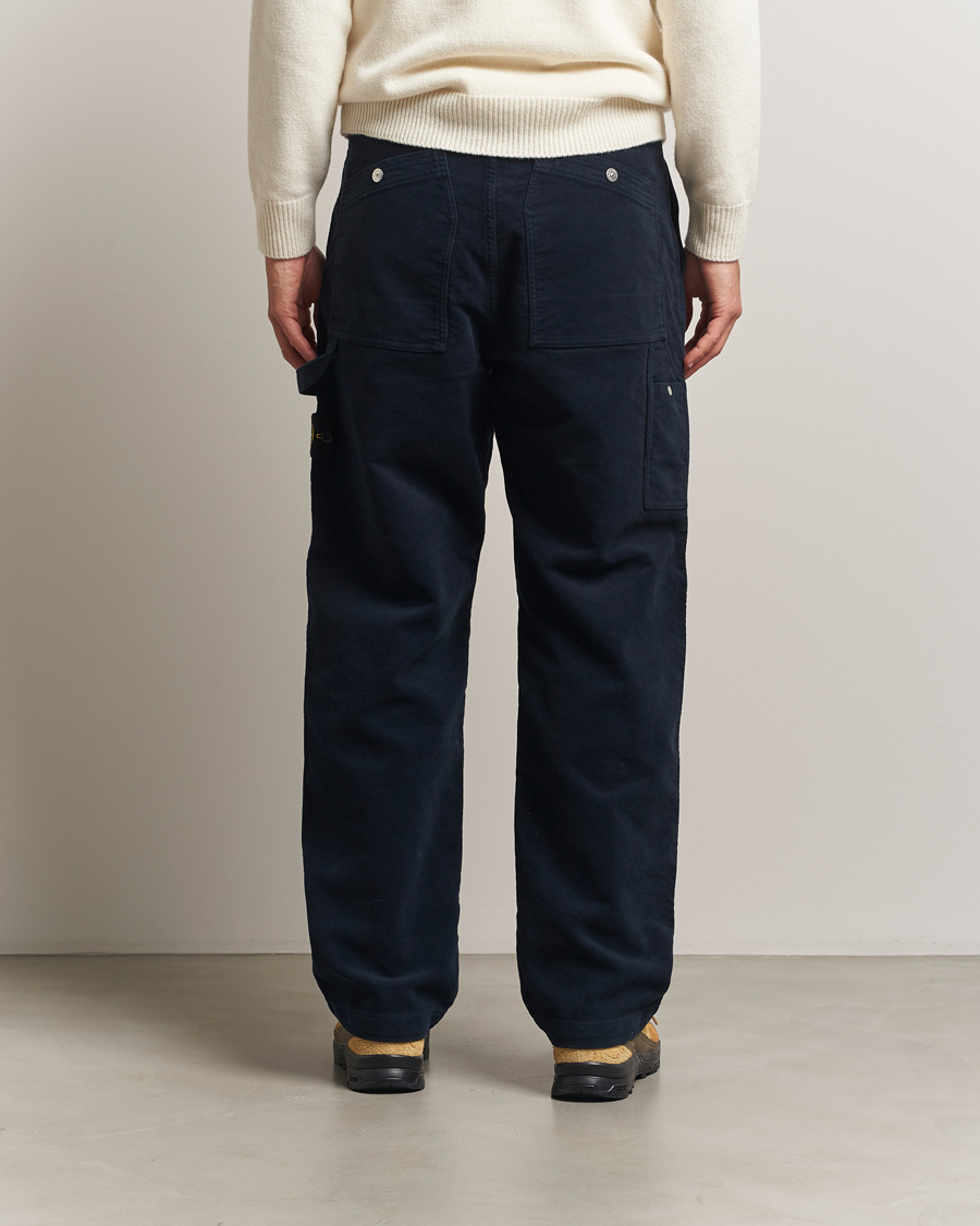 Hombres | Pantalones | Stone Island | Cotton Moleskin Trousers Navy