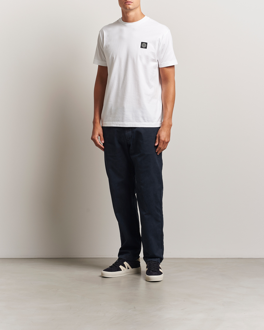 Hombres | Camisetas | Stone Island | Garment Dyed Cotton Jersey T-Shirt White