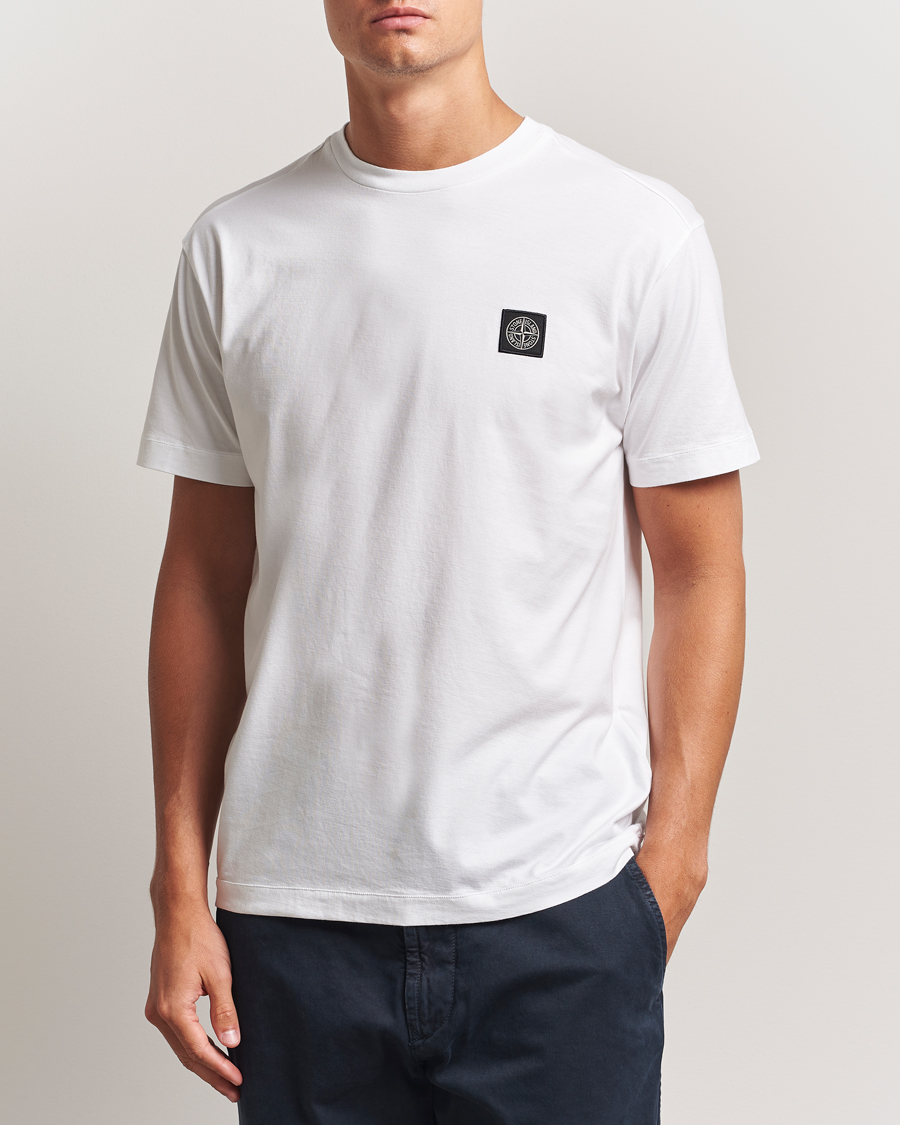 Hombres | Camisetas | Stone Island | Garment Dyed Cotton Jersey T-Shirt White