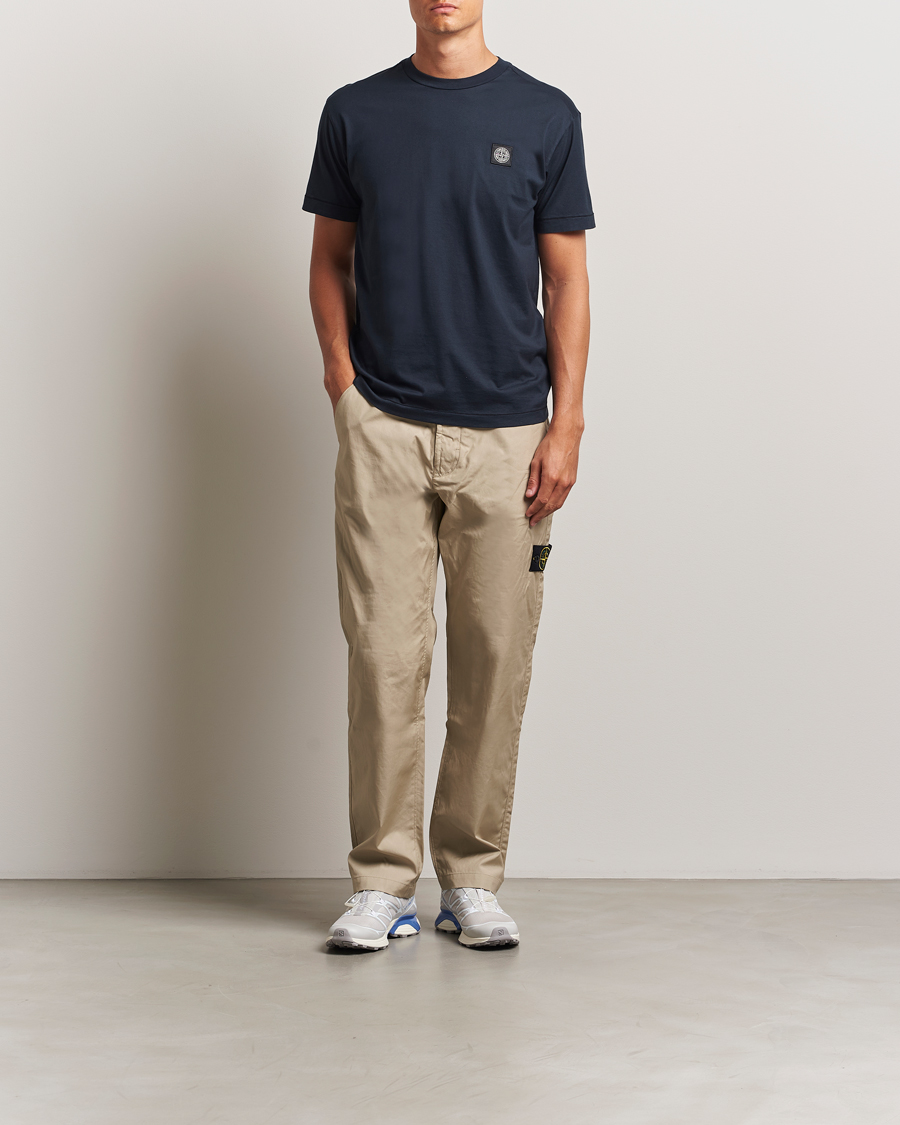 Hombres | Camisetas | Stone Island | Garment Dyed Cotton Jersey T-Shirt Navy