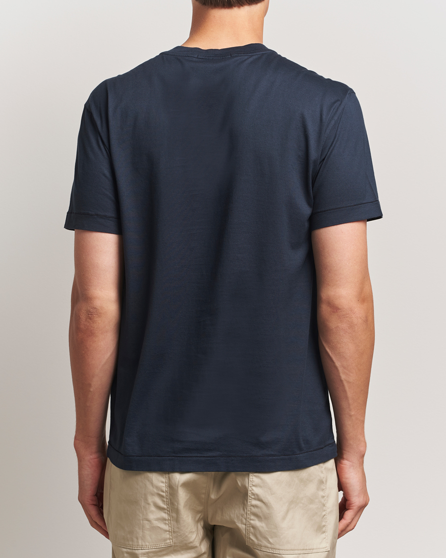 Hombres | Camisetas | Stone Island | Garment Dyed Cotton Jersey T-Shirt Navy