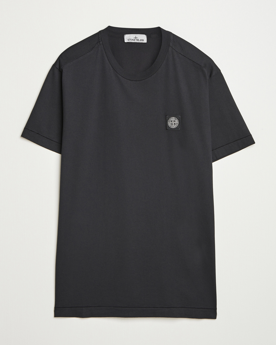 Hombres | Camisetas | Stone Island | Garment Dyed Cotton Jersey T-Shirt Black