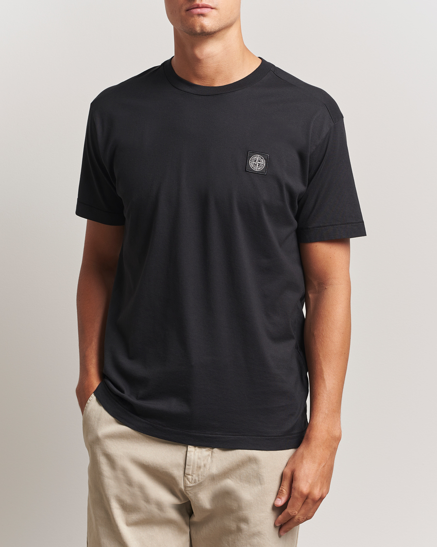 Hombres | Camisetas | Stone Island | Garment Dyed Cotton Jersey T-Shirt Black