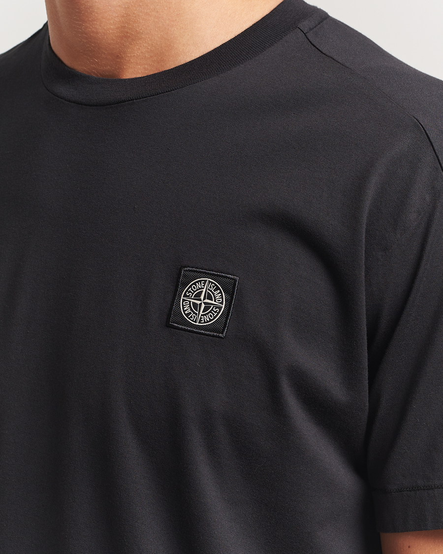 Hombres | Camisetas | Stone Island | Garment Dyed Cotton Jersey T-Shirt Black