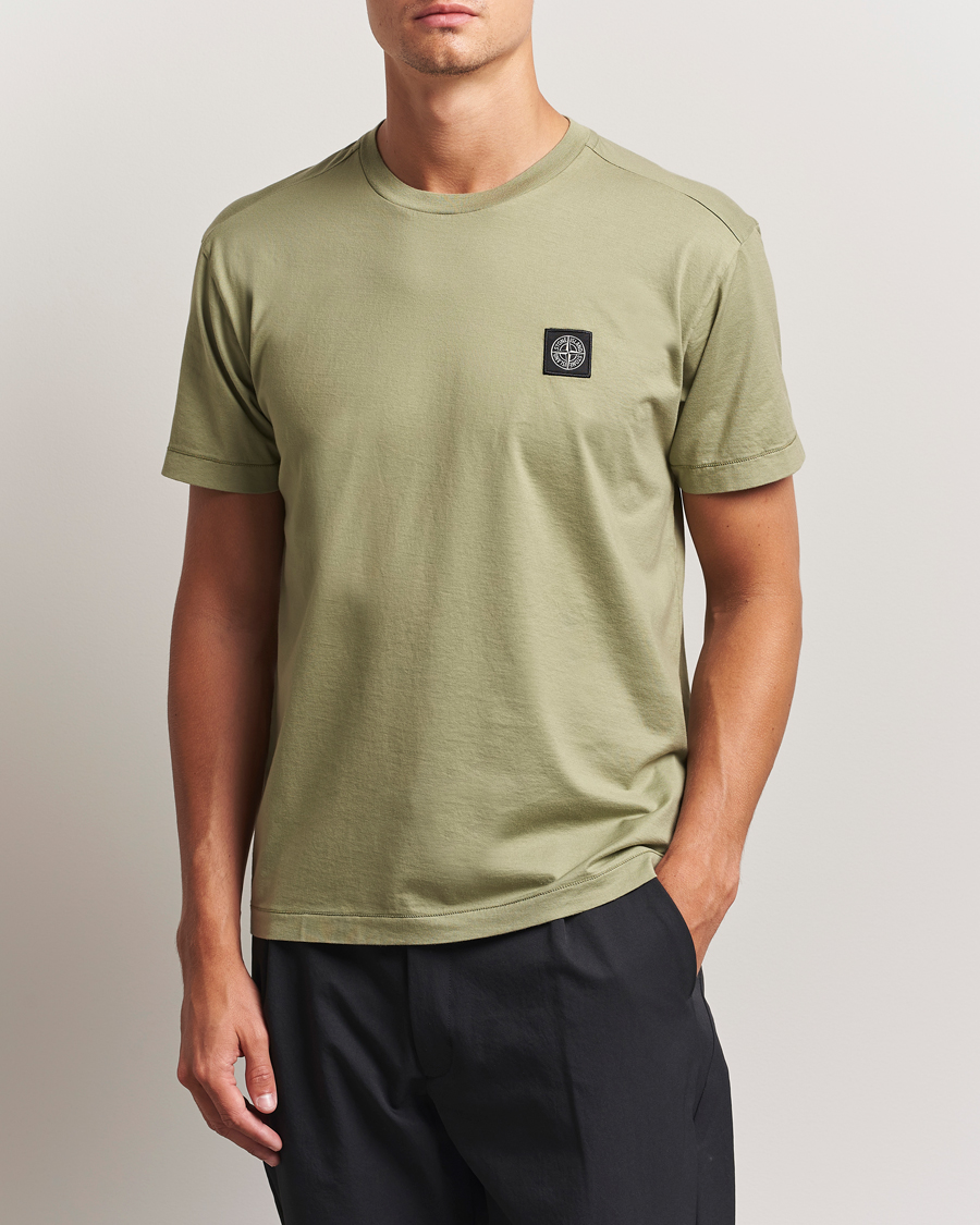 Hombres | Camisetas | Stone Island | Garment Dyed Cotton Jersey T-Shirt Sage