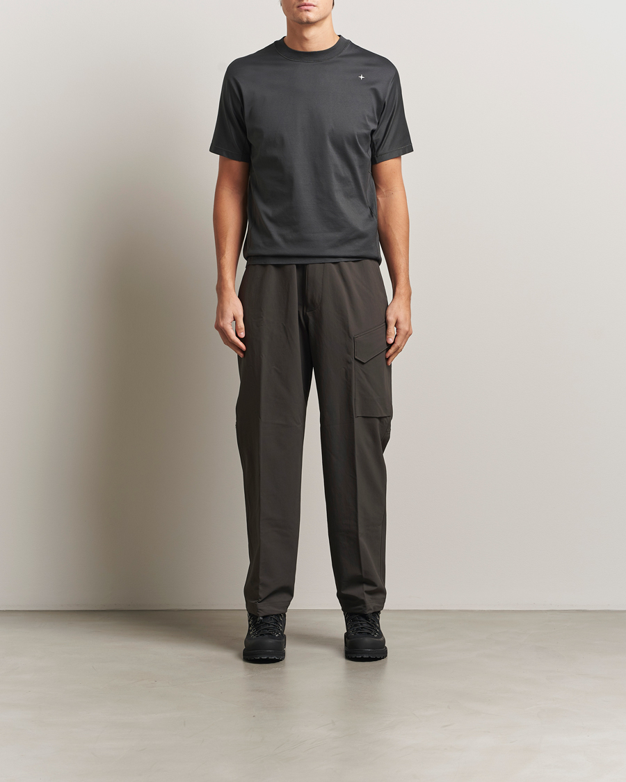 Hombres | Camisetas | Stone Island | Stellina Mercerized Cotton T-Shirt Lead Grey