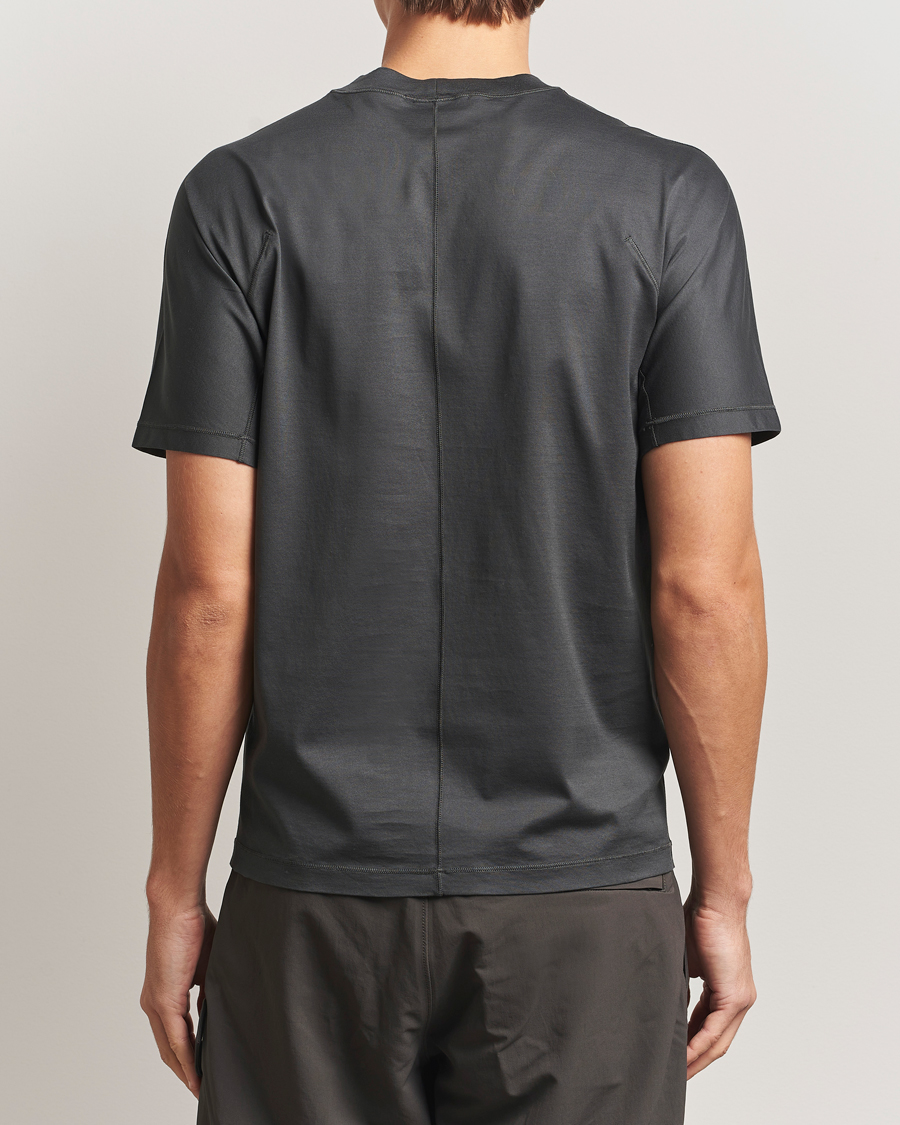 Hombres | Camisetas | Stone Island | Stellina Mercerized Cotton T-Shirt Lead Grey