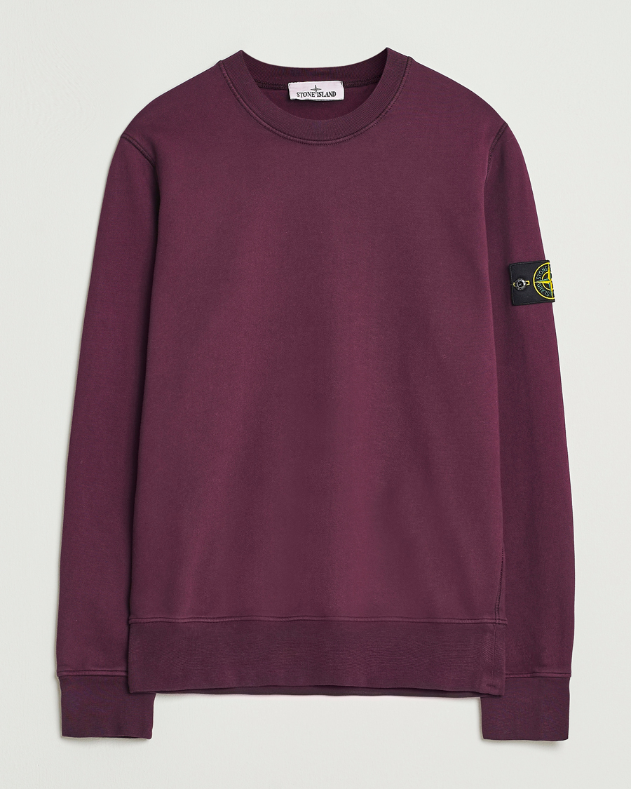 Hombres | Jerséis y prendas de punto | Stone Island | Garment Dyed Fleece Sweatshirt Amaranth