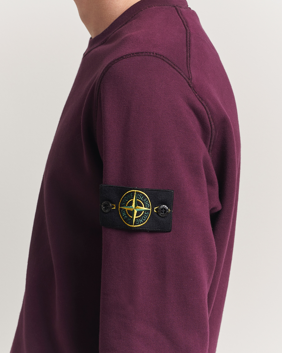 Hombres | Jerséis y prendas de punto | Stone Island | Garment Dyed Fleece Sweatshirt Amaranth