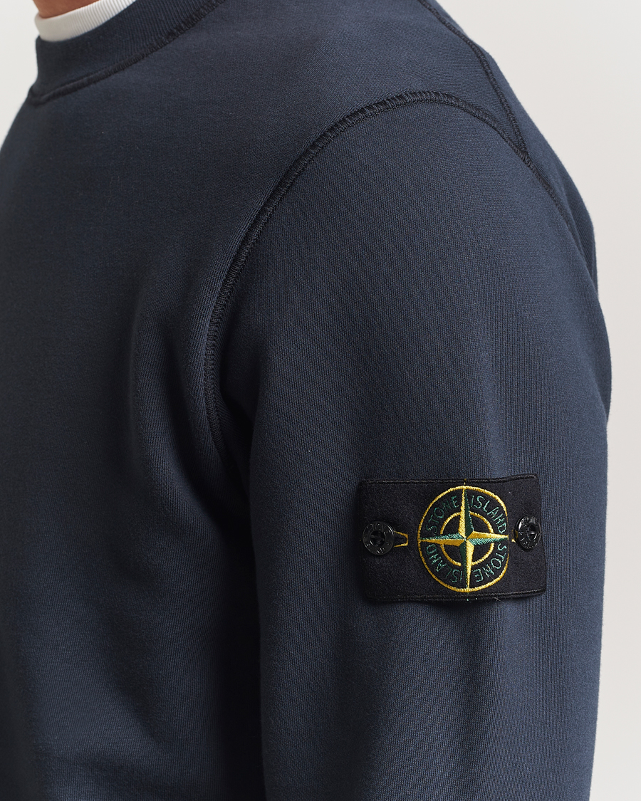 Hombres | Jerséis y prendas de punto | Stone Island | Garment Dyed Fleece Sweatshirt Navy