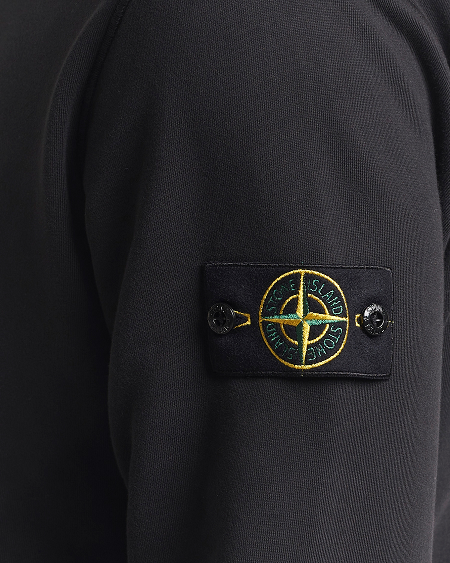 Hombres | Jerséis y prendas de punto | Stone Island | Garment Dyed Fleece Sweatshirt Black
