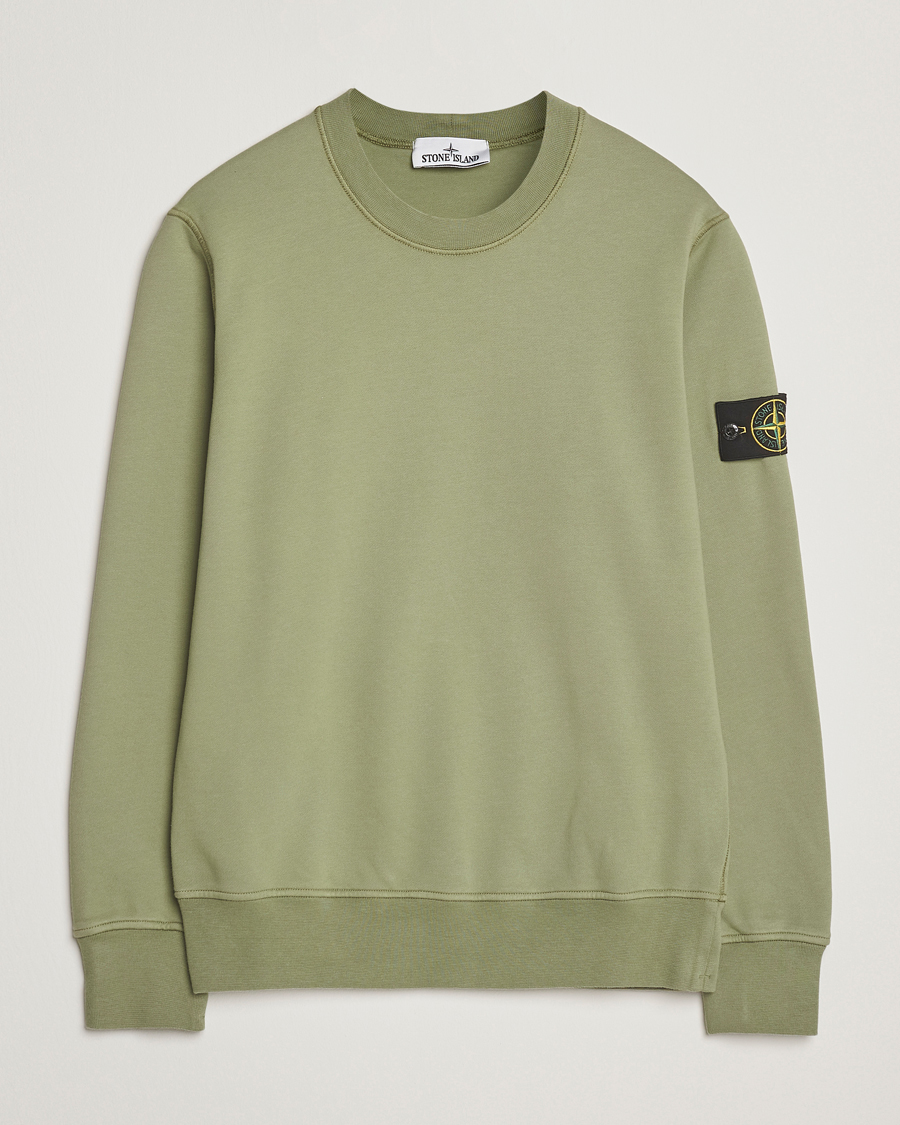 Hombres | Jerséis y prendas de punto | Stone Island | Garment Dyed Fleece Sweatshirt Sage