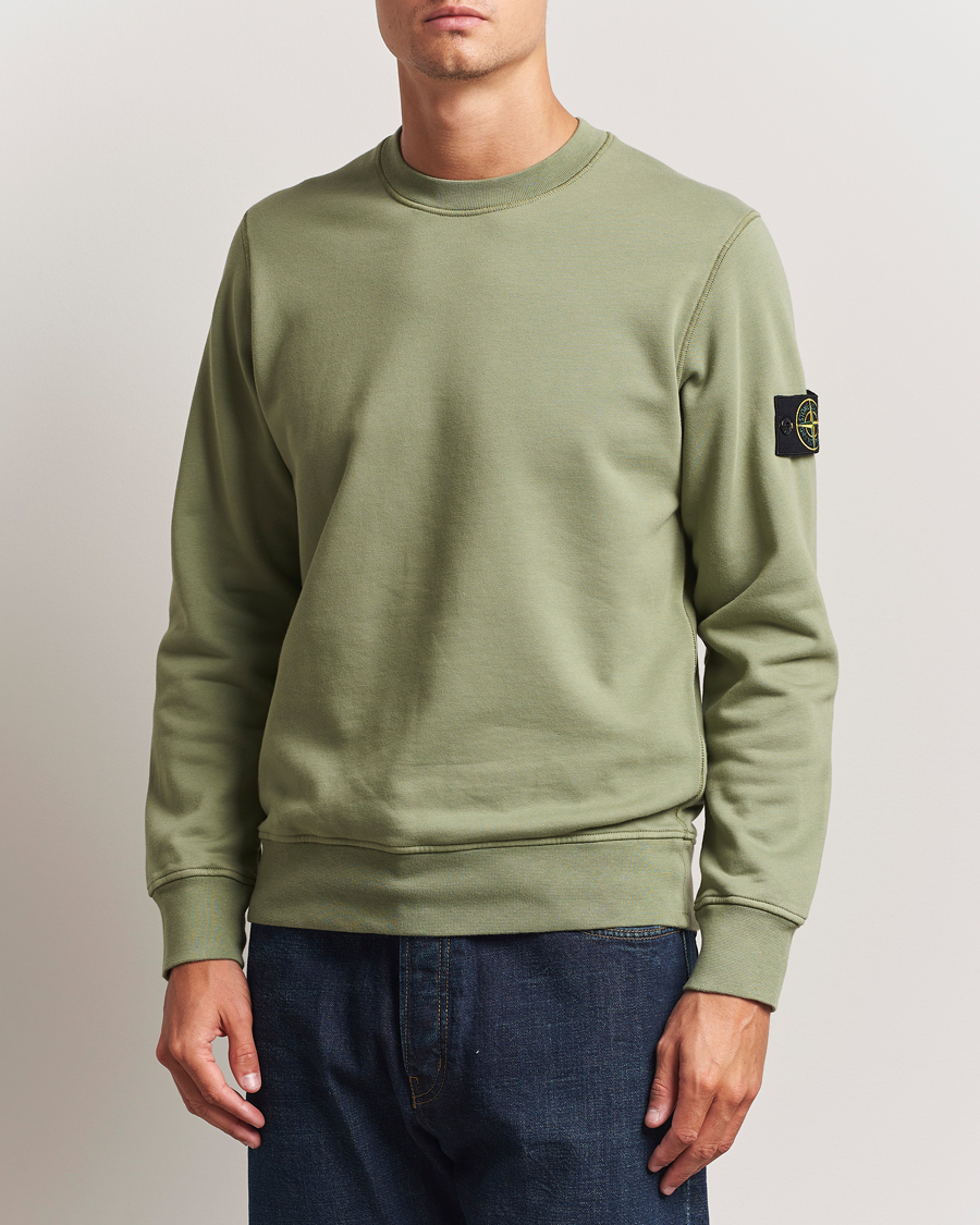 Hombres | Jerséis y prendas de punto | Stone Island | Garment Dyed Fleece Sweatshirt Sage