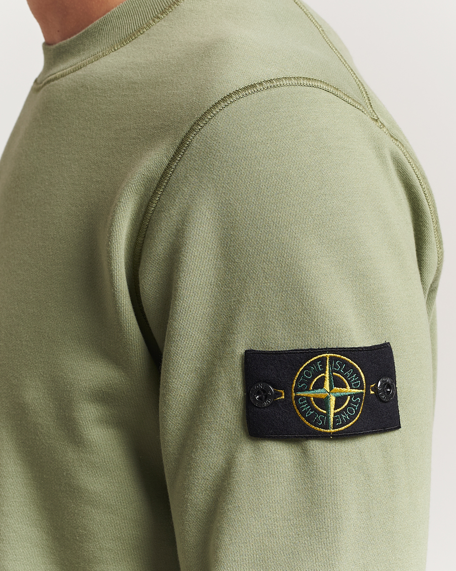 Hombres | Jerséis y prendas de punto | Stone Island | Garment Dyed Fleece Sweatshirt Sage