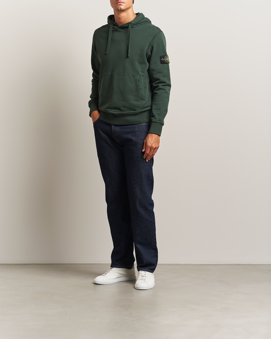 Hombres | Jerséis y prendas de punto | Stone Island | Garment Dyed Fleece Hood Juniper
