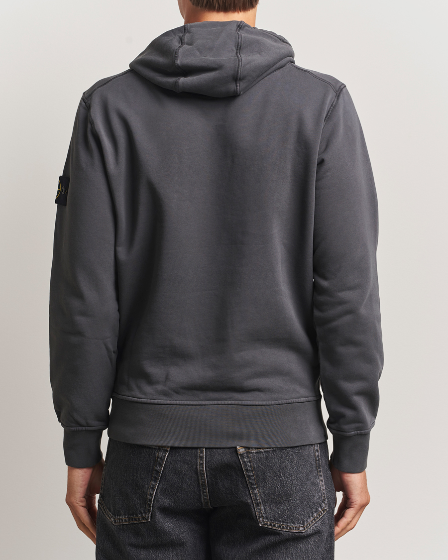 Hombres | Jerséis y prendas de punto | Stone Island | Garment Dyed Fleece Hood Lead Grey