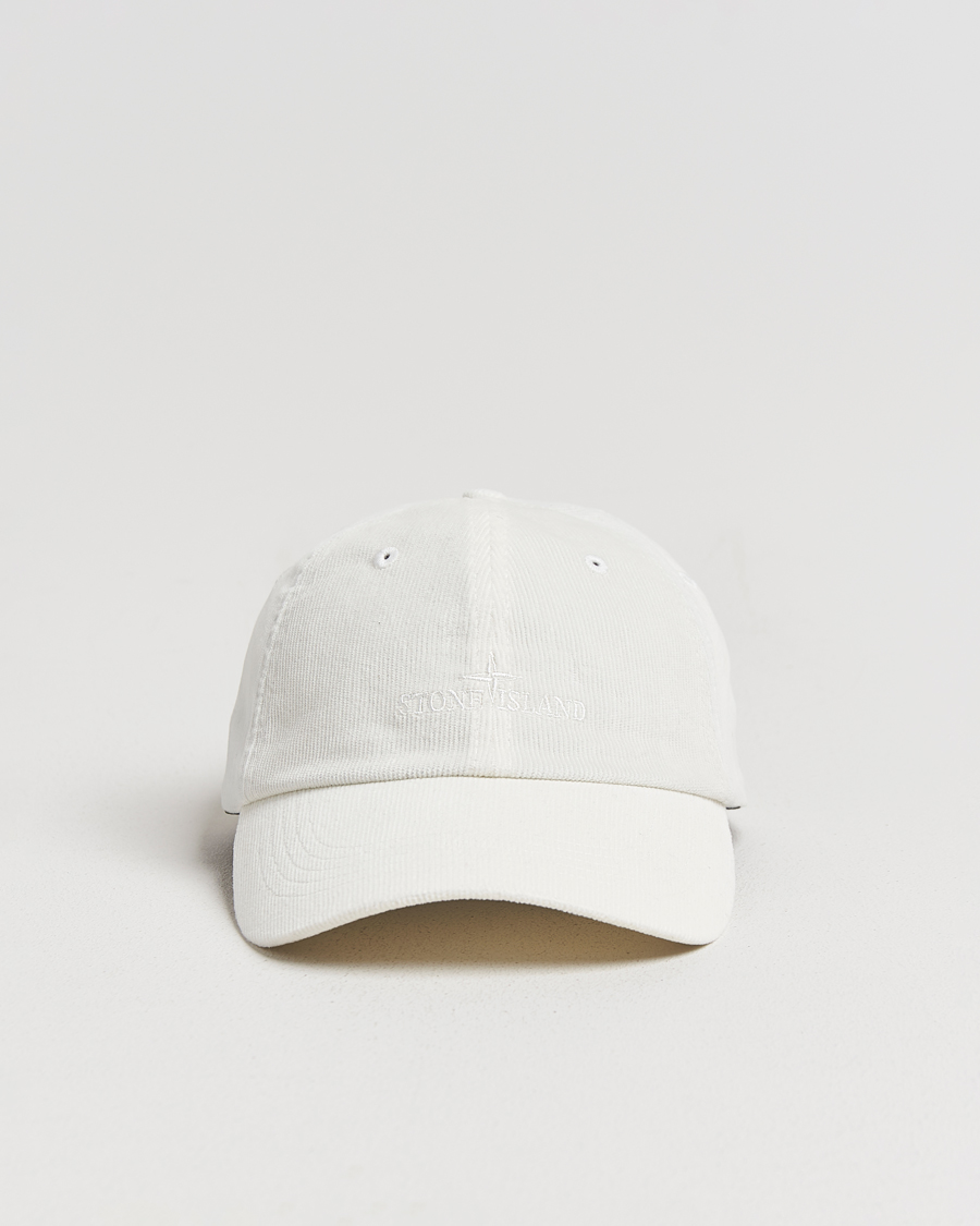 Hombres | Sombreros y gorras | Stone Island | Micro Cord Cotton Cap Ivory