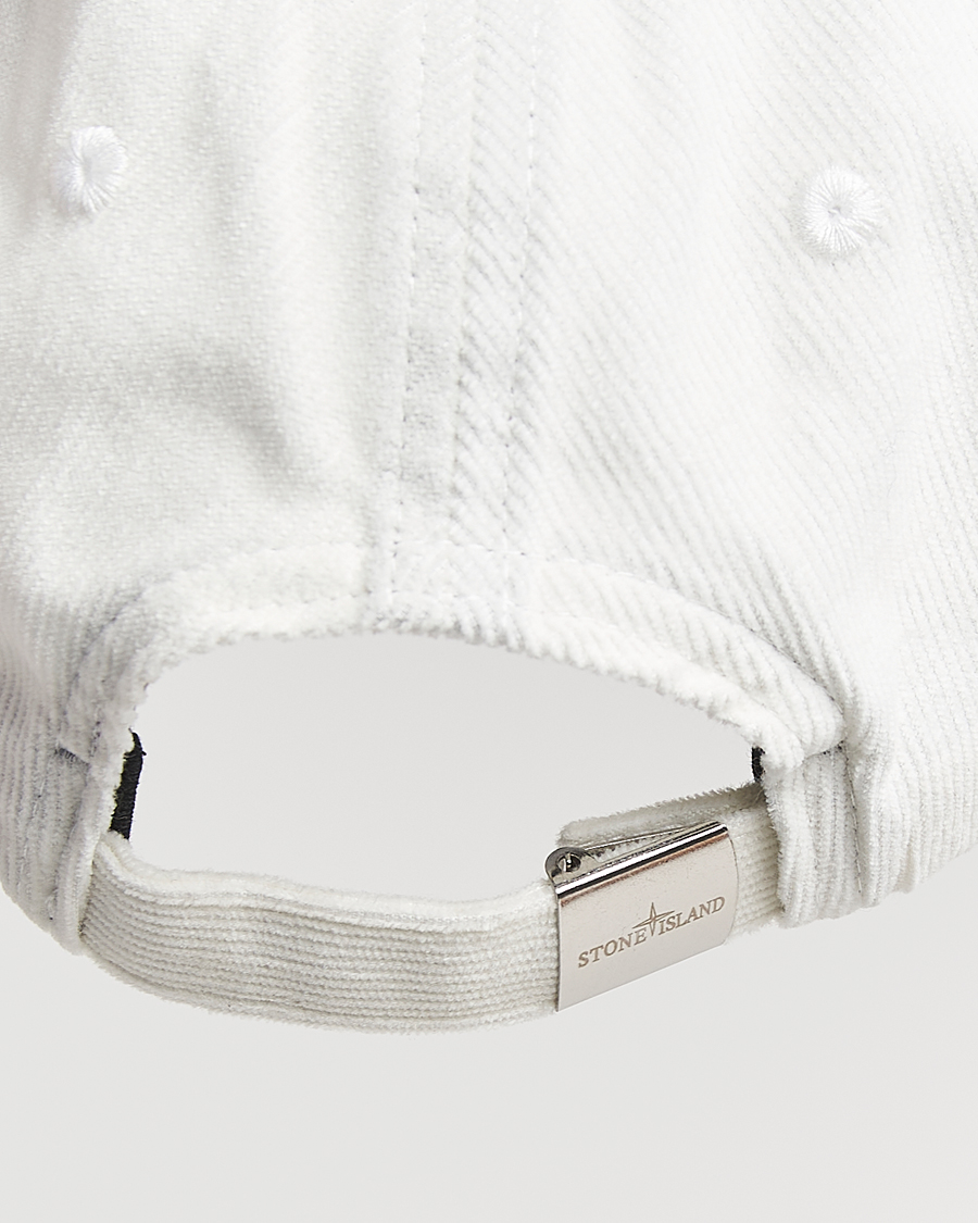 Hombres | Sombreros y gorras | Stone Island | Micro Cord Cotton Cap Ivory