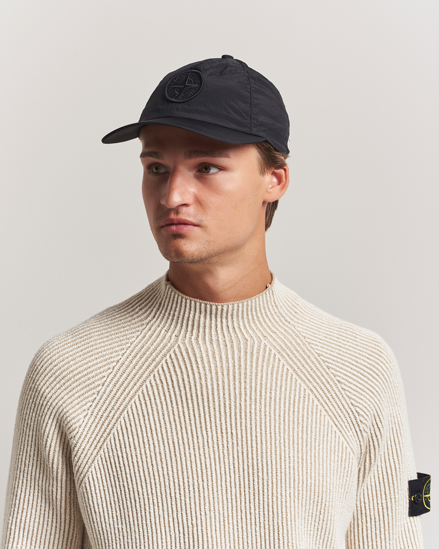 Hombres | Sombreros y gorras | Stone Island | Nylon Metal Cap Black