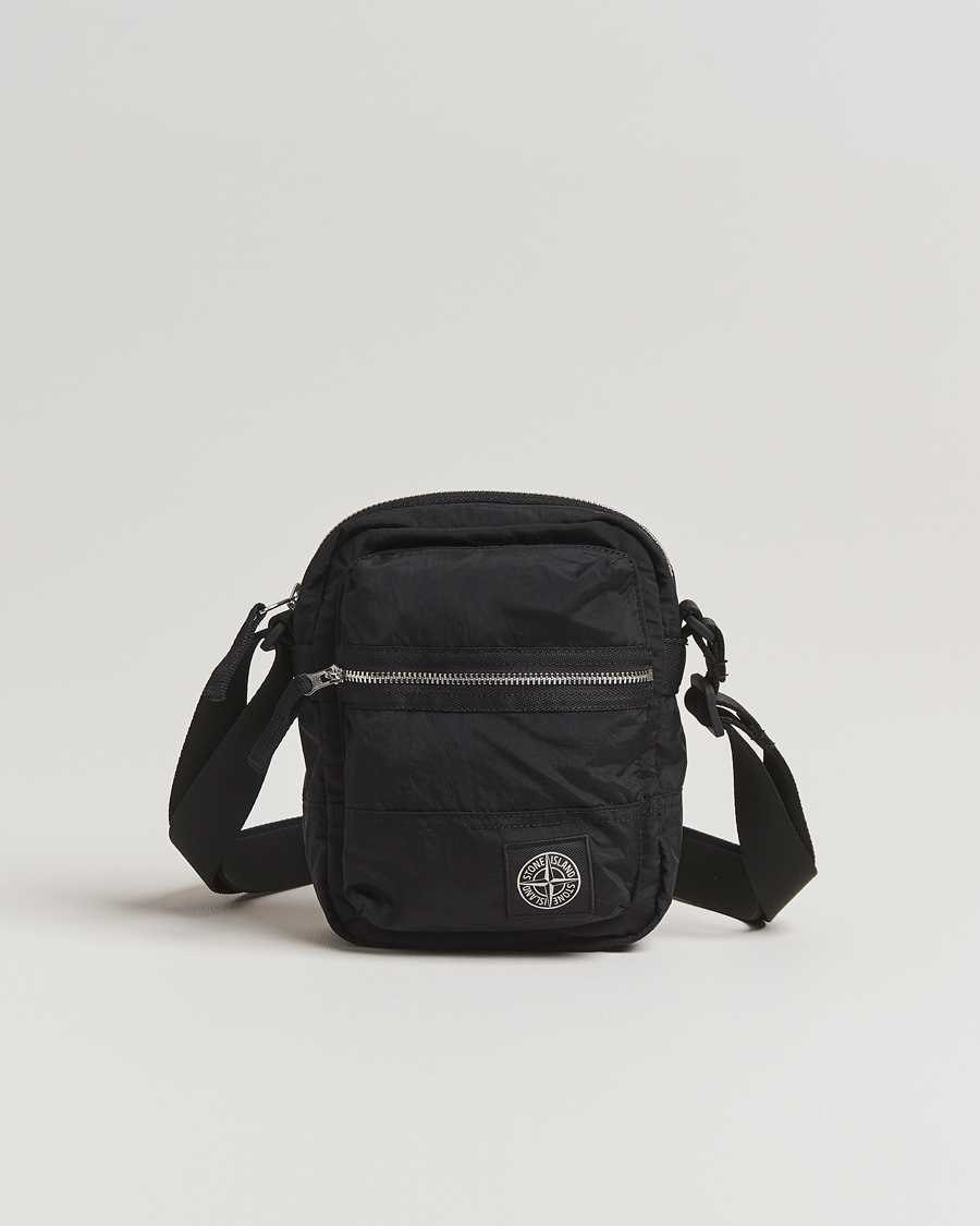 Hombres | Stone Island Nylon Metal Cross Body Bag Black | Stone Island | Nylon Metal Cross Body Bag Black