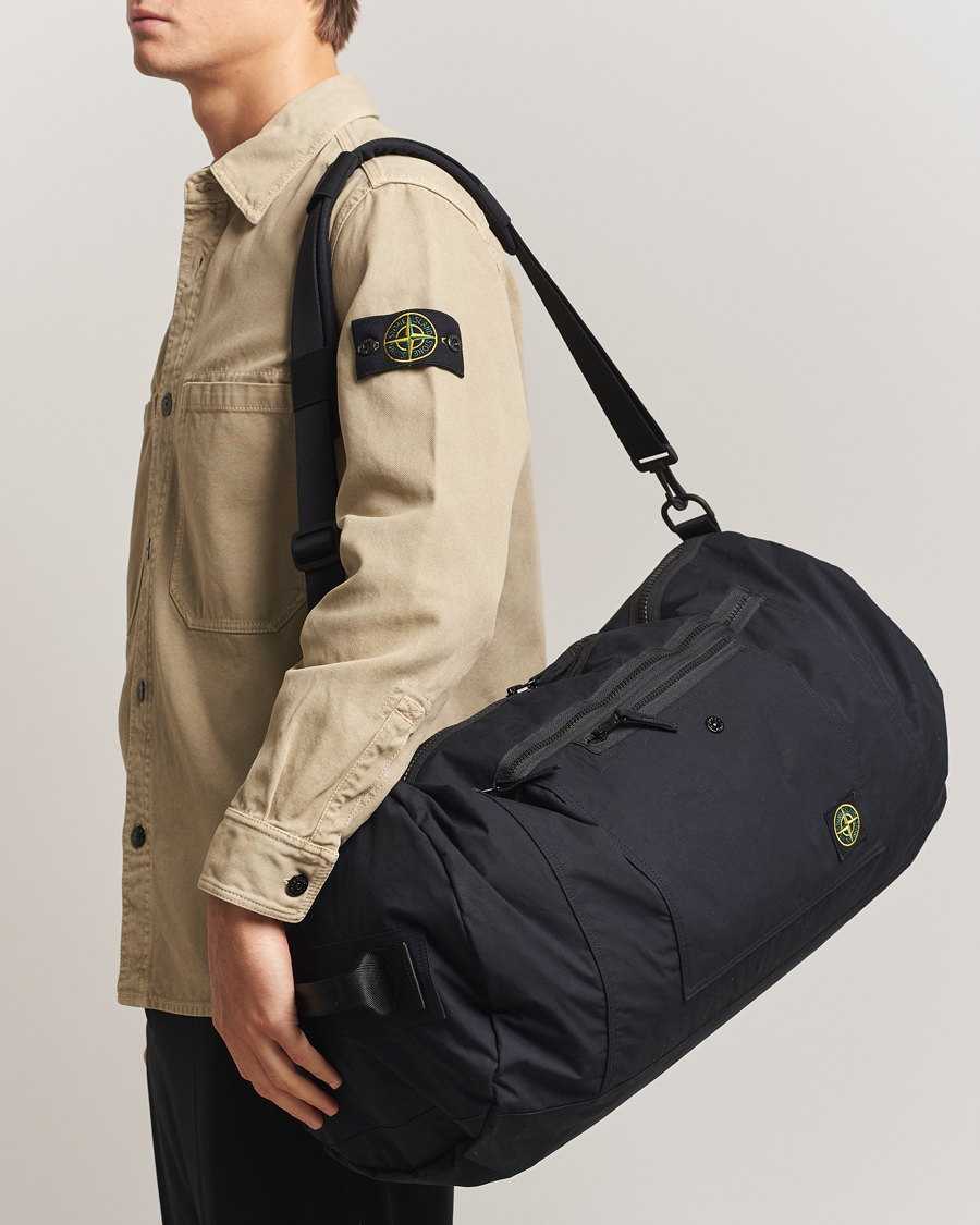 Hombres | Bolsos | Stone Island | Aluminum Tela Cotton Ripstop Weekendbag Black