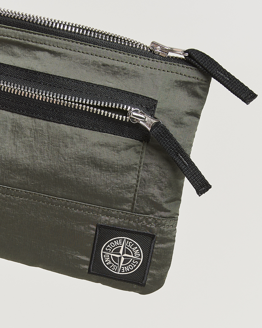 Hombres | Billeteras | Stone Island | Nylon Metal Zip Wallet Musk